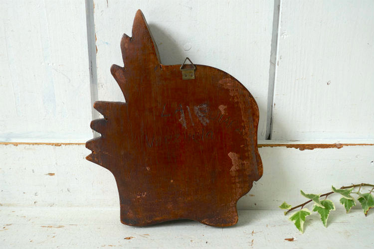 Cacique Terepaima テレパイマ インディアン 酋長 先住民 木製 アンティーク 壁飾り ウォールデコ スーベニア品