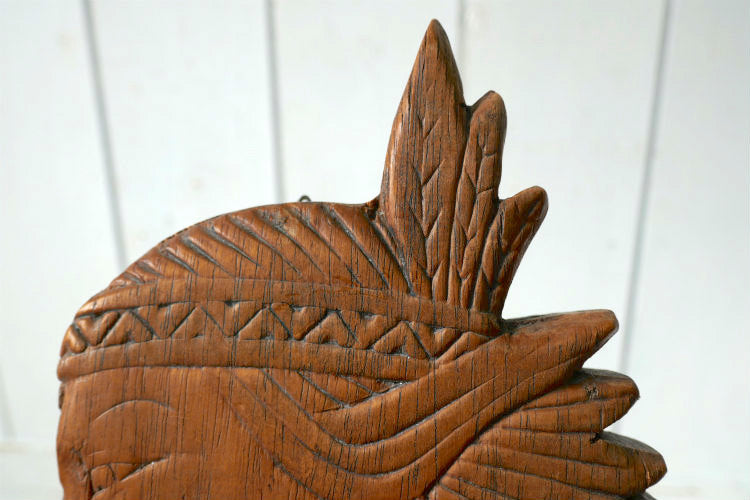 Cacique Terepaima テレパイマ インディアン 酋長 先住民 木製 アンティーク 壁飾り ウォールデコ スーベニア品