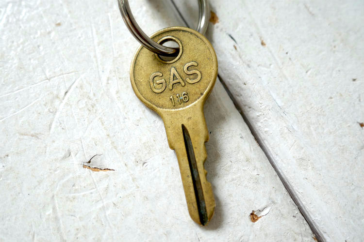 Shell シェル GASIFICATION COAL  アドバタイジング ヴィンテージ キーホルダー アメ車 フォード GAS Key 鍵付き USA