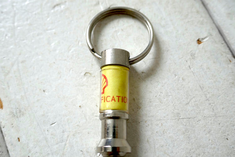 Shell シェル GASIFICATION COAL  アドバタイジング ヴィンテージ キーホルダー アメ車 フォード GAS Key 鍵付き USA