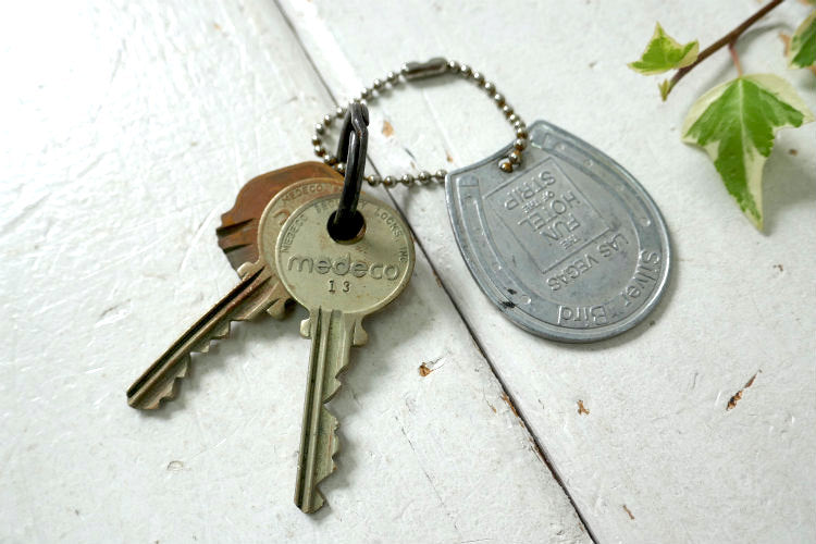 1960's GOOD LUCK 幸運を祈る グッドラック 蹄鉄 ヴィンテージ アドバタイジング キーホルダー ラスベガス カジノUSA