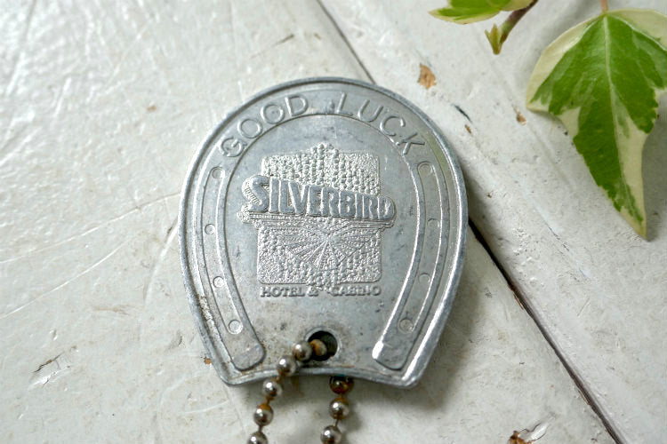 1960's GOOD LUCK 幸運を祈る グッドラック 蹄鉄 ヴィンテージ アドバタイジング キーホルダー ラスベガス カジノUSA