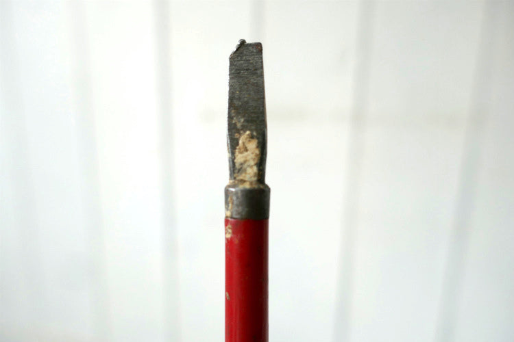 USA ヴィンテージ　マイナス ドライバー　工具　TOOLS レッドカラー クラシックハンドル　ペンキ付き