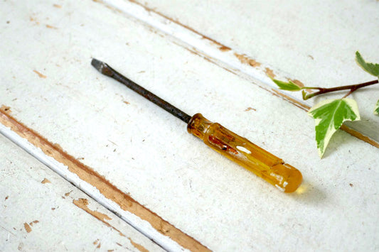 USA ヴィンテージ 小さな マイナス ドライバー 工具 クラシックハンド ガレージ雑貨 DIY