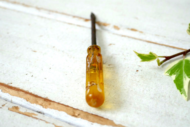 USA ヴィンテージ 小さな マイナス ドライバー 工具 クラシックハンド ガレージ雑貨 DIY