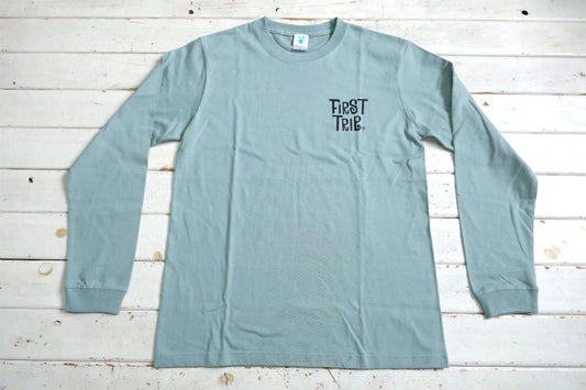 First Trip ファーストトリップ スマイル＆キノコ 60's デザイン スモーキーグリーン オリジナル ロングスリーブTシャツ ロンT 新品 アパレル