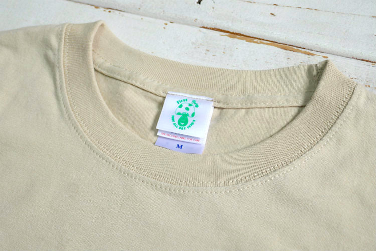 First Trip ファーストトリップ スマイル＆キノコ 60's デザインサンドベージュ オリジナル ロングスリーブTシャツ ロンT 新品 アパレル