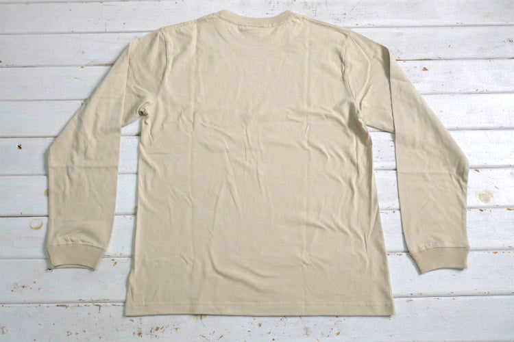 First Trip ファーストトリップ スマイル＆キノコ 60's デザインサンドベージュ オリジナル ロングスリーブTシャツ ロンT 新品 アパレル