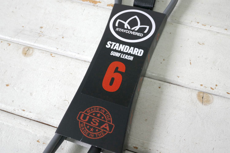 6' STANDARD マットグレー STAY COVERED ステイカバード USA カリフォルニア サーフィン リーシュコード USA