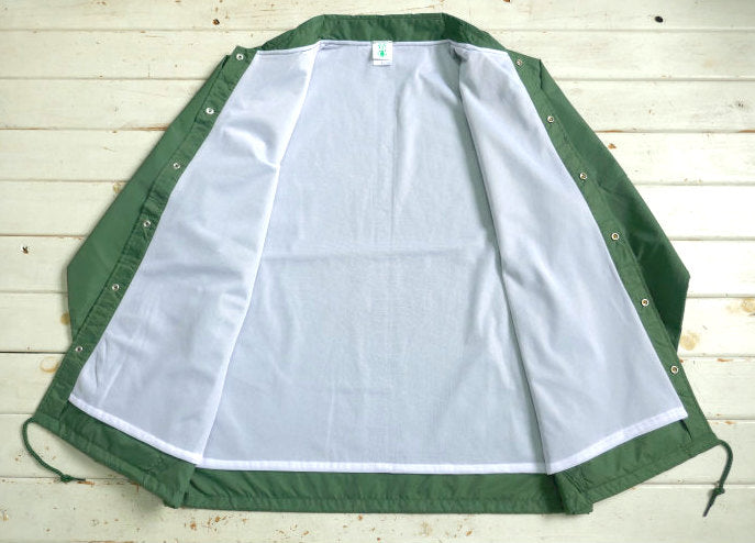 First Trip Surf All Day ファーストトリップ カレッジロゴ コーチジャケット フォレストグリーン オリジナル   裏地付 Lサイズ