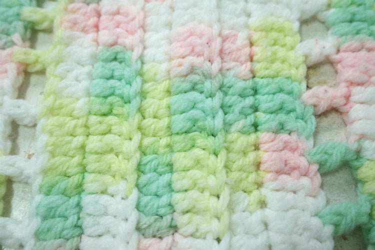 アメリカ パステルカラー ヴィンテージ ニットブランケット ひざ掛け ブランケット ベビーブランケット USA