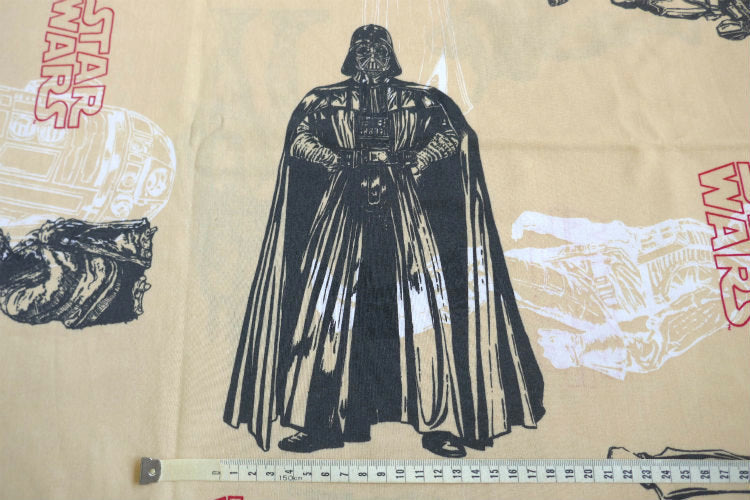 STAR WARS スターウォーズ ハンソロ ダースベイダー ヨーダ R2-D2 C-3PO レイアオーガナ フラットシーツ ベッドシーツ(1/2) USA