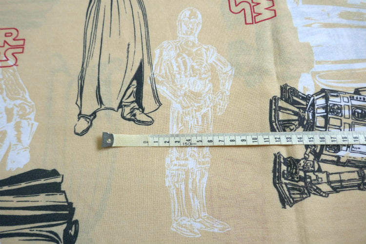 STAR WARS スターウォーズ ハンソロ ダースベイダー ヨーダ R2-D2 C-3PO レイアオーガナ フラットシーツ ベッドシーツ(1/2) USA