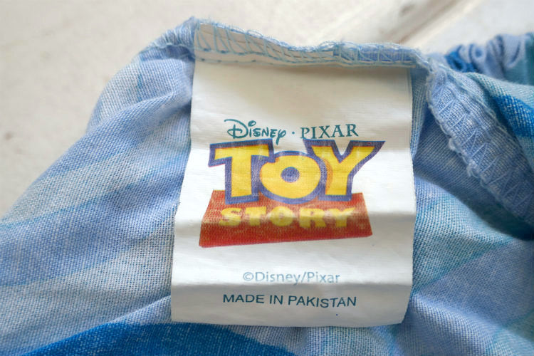 トイストーリー バズ ライトイヤー ウッディ レックス ブルズアイ キャラクター ビンンテージ ユーズドシーツ(フラット)