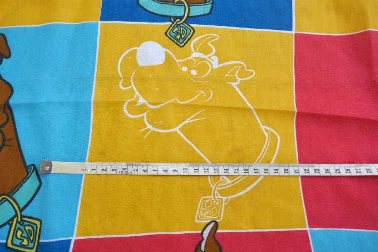 スクービードゥー クルッパー 犬 パネル柄 アニメ ビンテージ ユーズドシーツ ベッドシーツ(ボックスタイプ) USA