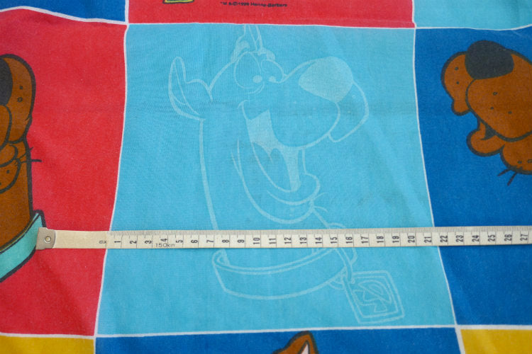 スクービードゥー クルッパー 犬 パネル柄 アニメ ビンテージ ユーズドシーツ ベッドシーツ(ボックスタイプ) USA