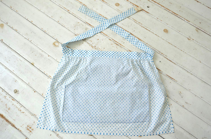 eat drink and be merry tomorrow we diet! ドット柄 コットン製 50's デッドストック ビンテージ エプロン 古着 USA