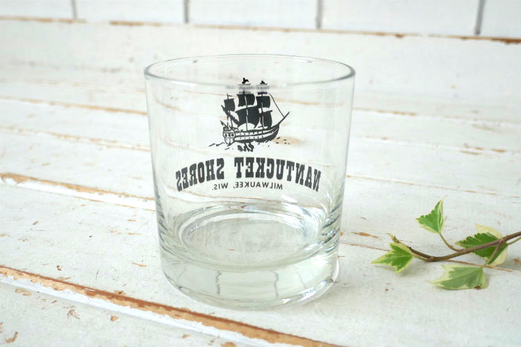 The Nantucket Shoresヴィンテージ ウイスキー ロックグラス タンブラー グラス ガラスコップ 食器 USA
