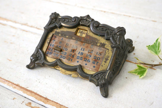 Kronheimer Oldenbusch Co K&O 真鍮製 アールデコ OLD 1920's アンティーク デスクカレンダー 卓上カレンダー USA