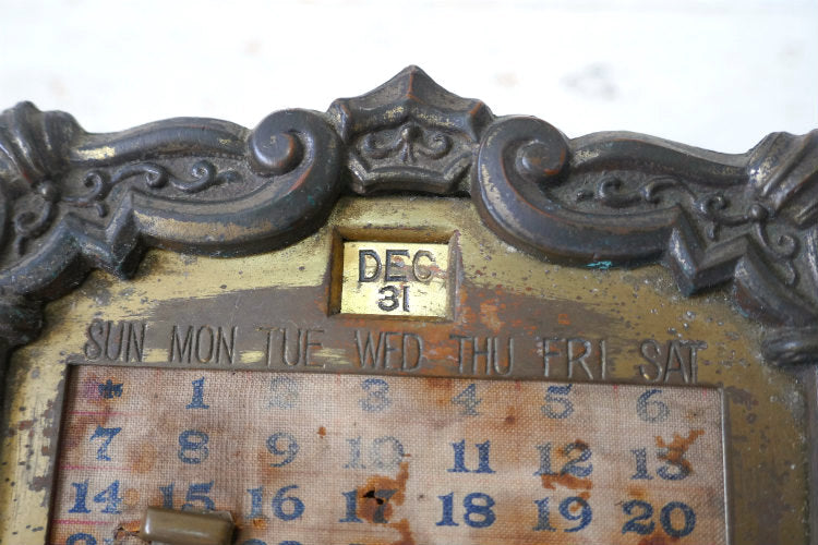 Kronheimer Oldenbusch Co K&O 真鍮製 アールデコ OLD 1920's アンティーク デスクカレンダー 卓上カレンダー USA
