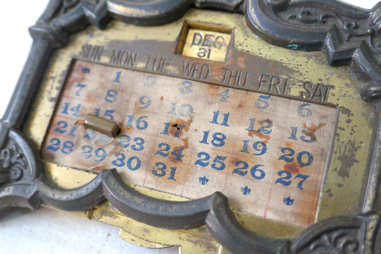 Kronheimer Oldenbusch Co K&O 真鍮製 アールデコ OLD 1920's アンティーク デスクカレンダー 卓上カレンダー USA