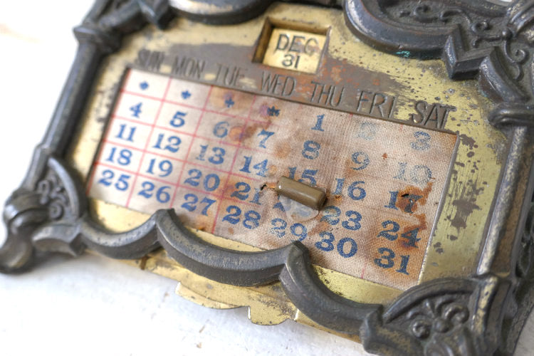 Kronheimer Oldenbusch Co K&O 真鍮製 アールデコ OLD 1920's アンティーク デスクカレンダー 卓上カレンダー USA