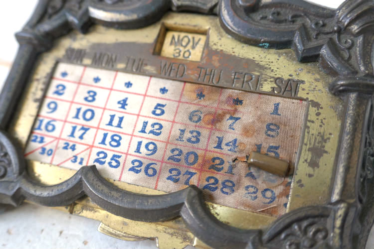 Kronheimer Oldenbusch Co K&O 真鍮製 アールデコ OLD 1920's アンティーク デスクカレンダー 卓上カレンダー USA