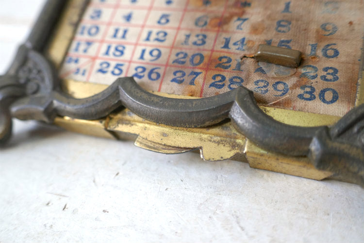 Kronheimer Oldenbusch Co K&O 真鍮製 アールデコ OLD 1920's アンティーク デスクカレンダー 卓上カレンダー USA