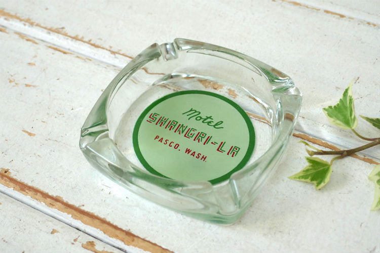 motel SHANGRI-LA モーテル シャングリラ  OLD ヴィンテージ アドバタイジング 灰皿 アシュトレイ　デッドストック USA