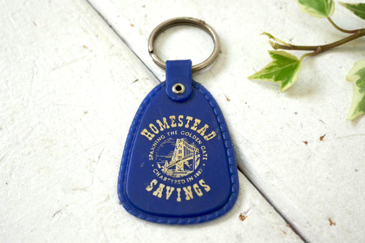 1887's HOMESTEAD SAVINGS 銀行 ゲートブリッジ アドバタイジング ヴィンテージ デッドストック キーホルダー USA