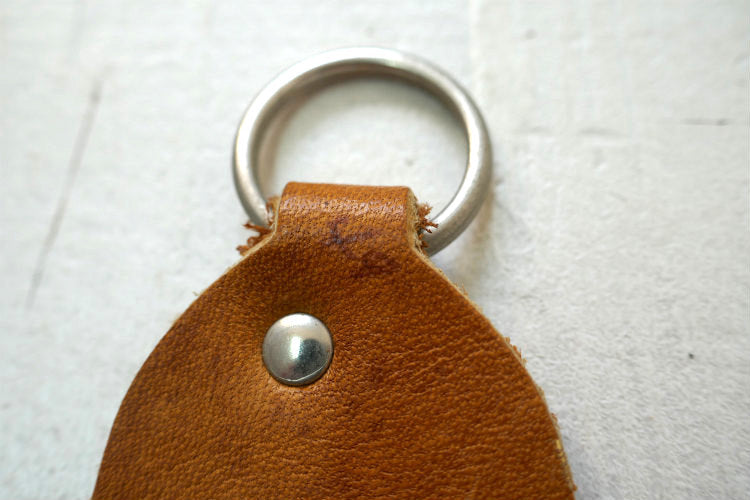 ポートオースティン ミシガン州　PORT AUSTIN MICH  デッドストックヴィンテージ レザー 革 キーホルダー USA