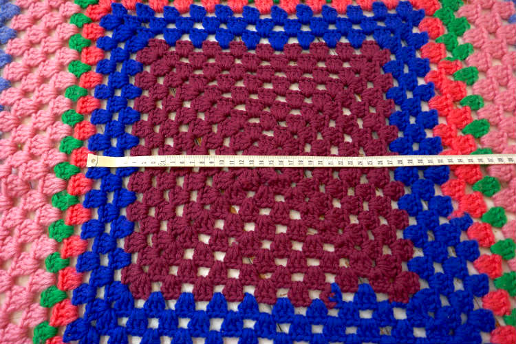 レトロ 手編みニット 8色 スクエア型 ヴィンテージ ブランケット ひざ掛け キャンプ アウトドアUSA