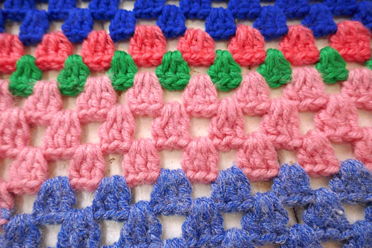 レトロ 手編みニット 8色 スクエア型 ヴィンテージ ブランケット ひざ掛け キャンプ アウトドアUSA