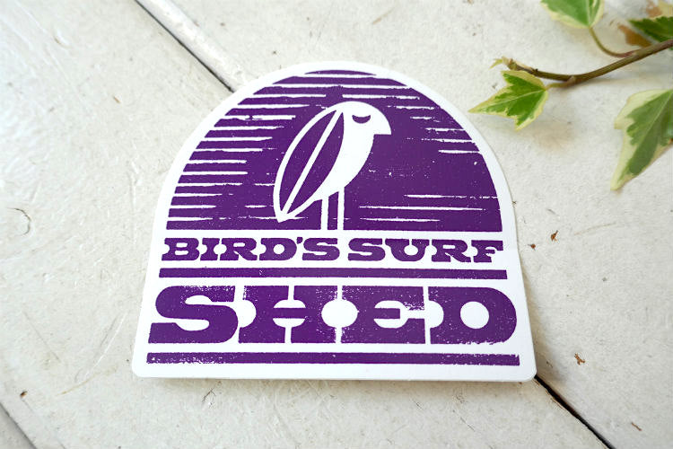 BIRD'S SURF SHED パープル 紫 サーフショップ カリフォルニア サーフィン ステッカー USA