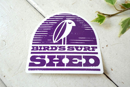 BIRD'S SURF SHED パープル 紫 サーフショップ カリフォルニア サーフィン ステッカー USA