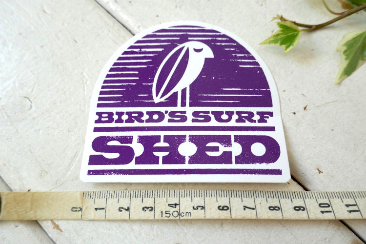 BIRD'S SURF SHED パープル 紫 サーフショップ カリフォルニア サーフィン ステッカー USA