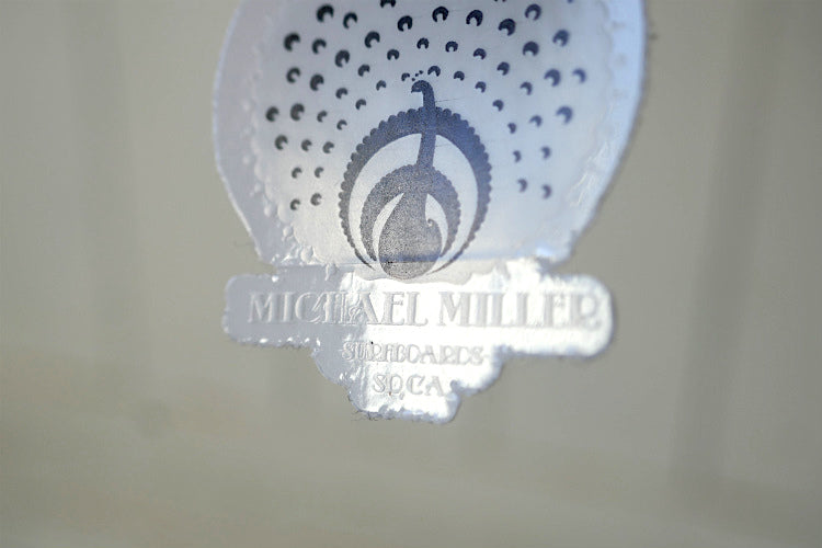 MICHAEL MILLER SURFBOADS マイケルミラー サーフボード 孔雀 オリジナル ステッカー ホワイト サン・ディエゴ カリフォルニア