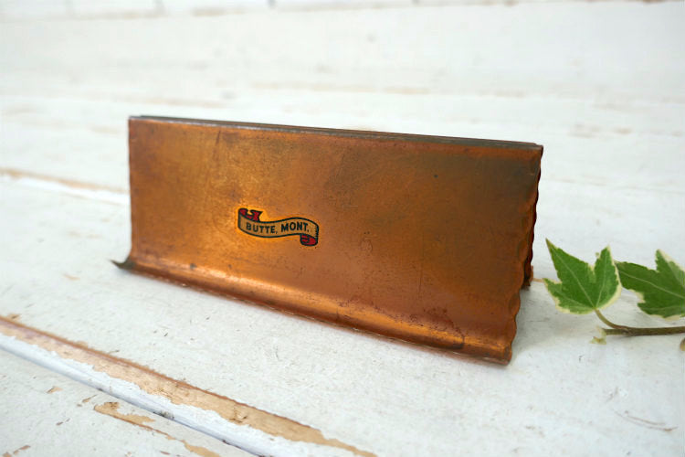 ネイティブアメリカン 酋長 インディアン コッパー製 50's ヴィンテージ デスクカレンダー 卓上カレンダー スーベニア品 USA