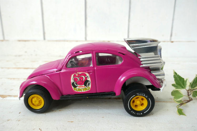 Tonka 1960's トンカ フォルクスワーゲンVW Bug  空冷 ビートル PLUM WILDヴィンテージ ブリキカー USA ブリキ自動車