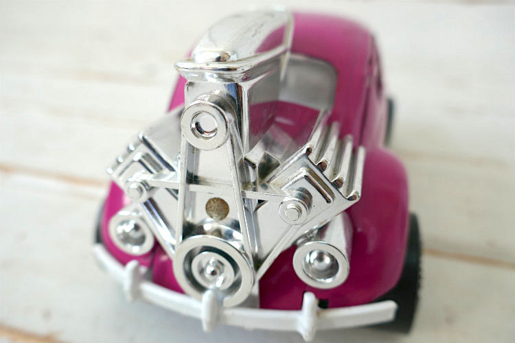 Tonka 1960's トンカ フォルクスワーゲンVW Bug  空冷 ビートル PLUM WILDヴィンテージ ブリキカー USA ブリキ自動車