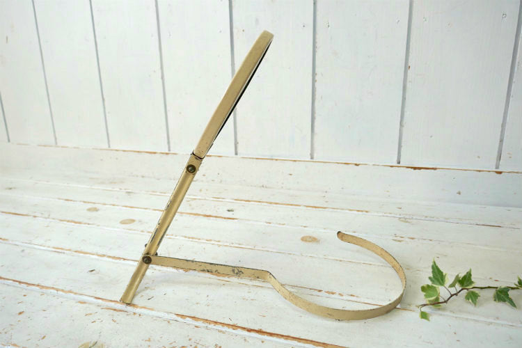 シャビー BARBER SHOP アイアン製 バーバー 可動式 両面タイプ ヴィンテージ シェービング ミラー スイングミラー 鏡 USA