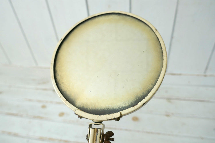 シャビー BARBER SHOP アイアン製 バーバー 可動式 両面タイプ ヴィンテージ シェービング ミラー スイングミラー 鏡 USA