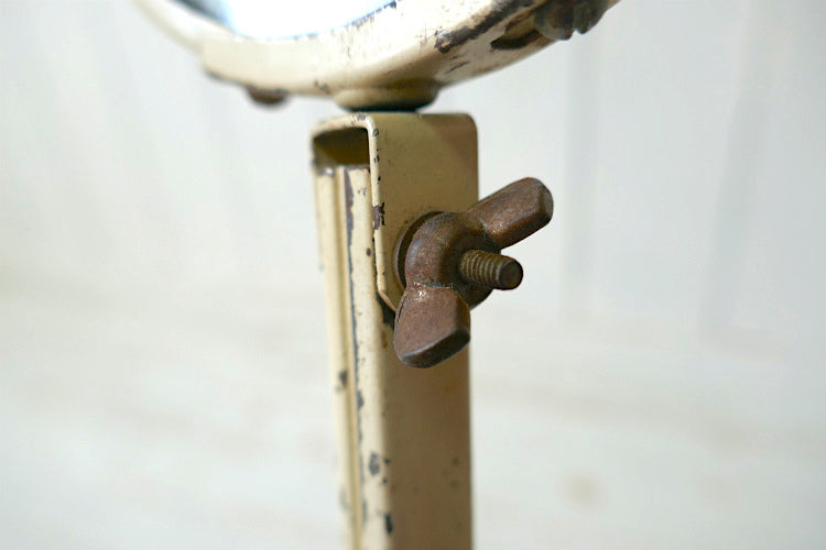 シャビー BARBER SHOP アイアン製 バーバー 可動式 両面タイプ ヴィンテージ シェービング ミラー スイングミラー 鏡 USA