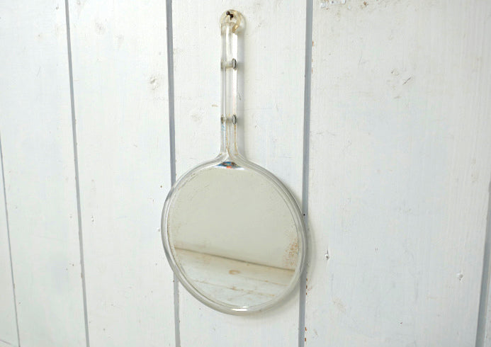 ミッドセンチュリー クリア 両面 50's ヴィンテージ ハンドミラー 手鏡 鏡 USA