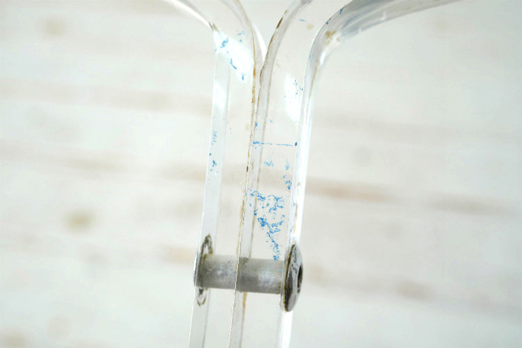 ミッドセンチュリー クリア 両面 50's ヴィンテージ ハンドミラー 手鏡 鏡 USA