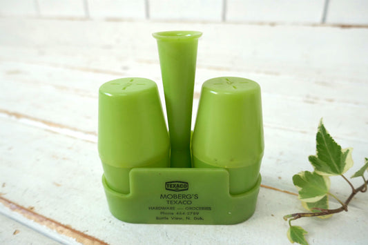 MOBERG'S TEXACO テキサコ アドバタイジング ヴィンテージ ソルト&ペッパー 爪楊枝ホルダー付き USA