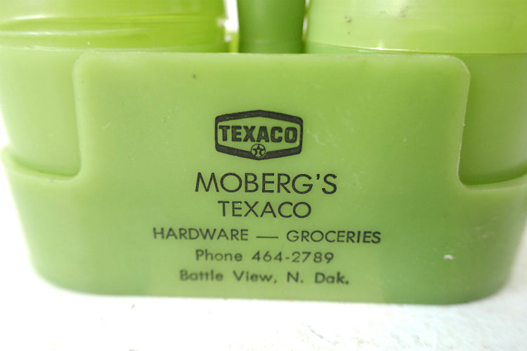 MOBERG'S TEXACO テキサコ アドバタイジング ヴィンテージ ソルト&ペッパー 爪楊枝ホルダー付き USA