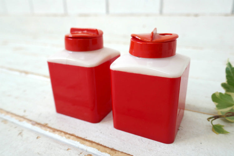 Panama Oil Co Mobil gas モービルオイル アドバタイジング ヴィンテージ ソルト&ペッパー シェーカー USA