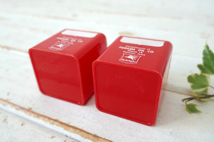 Panama Oil Co Mobil gas モービルオイル アドバタイジング ヴィンテージ ソルト&ペッパー シェーカー USA