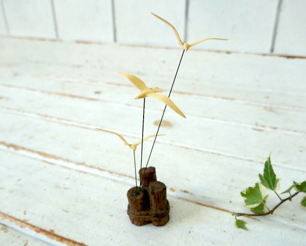 空飛ぶカモメ ミッドセンチュリー 70's ヴィンテージ アート オーナメント インテリア 置き物 USA